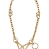 Dolce & Gabbana Logo Plaque Double-Hook Necklace - Gold