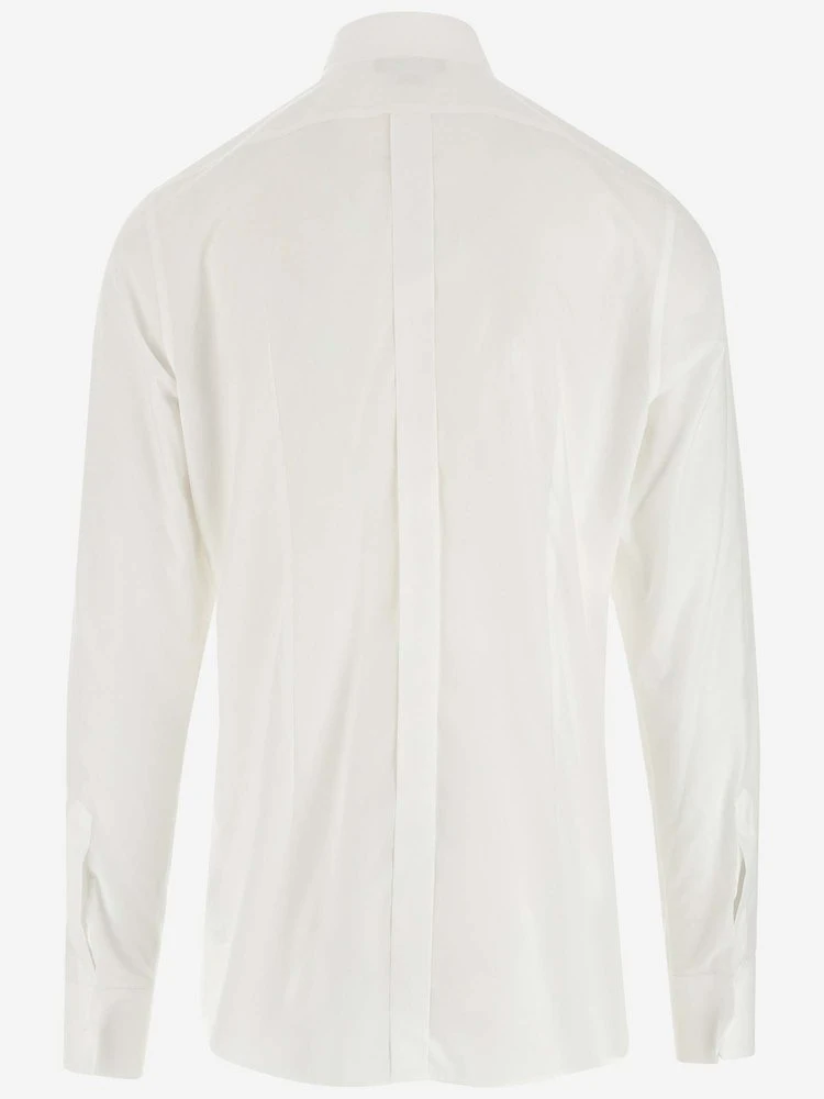 Dolce & Gabbana Logo Embroidered Long Sleeve Shirt - White 2 Dolce & Gabbana Logo Embroidered Long Sleeve Shirt - White - Image 2