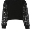 Dolce & Gabbana Lace Sleeve Jumper - Black
