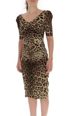 Dolce & Gabbana Leopard Print Ruched Midi Dress - Multi 5 Dolce & Gabbana Leopard Print Ruched Midi Dress - Multi -Cheap Vestureo Store 1624515263973 ht7khHQMuPfFBTgDT