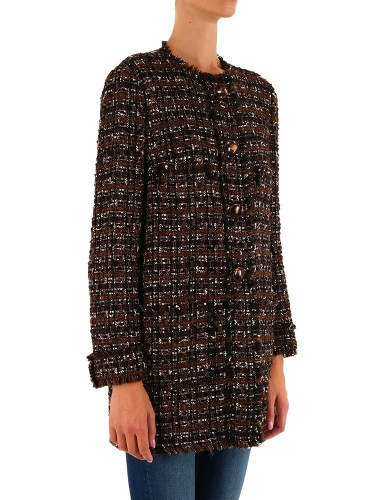 Dolce & Gabbana Checked Tweed Coat - Multi 7 Dolce & Gabbana Checked Tweed Coat - Multi - Image 7