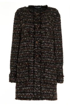 Dolce & Gabbana Checked Tweed Coat - Multi