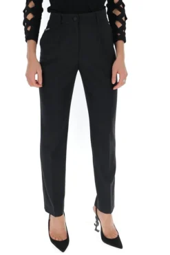 Dolce & Gabbana Straight Leg Trousers - Black
