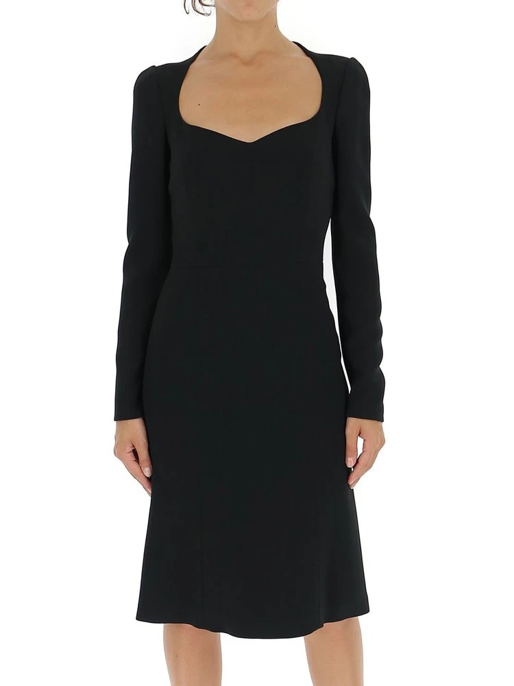 Dolce & Gabbana Sweetheart Midi Dress - Black 1 Dolce & Gabbana Sweetheart Midi Dress - Black