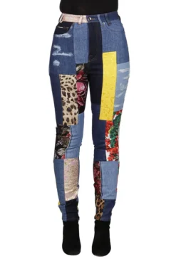 Dolce & Gabbana Patchwork Skinny Leg Jeans - Multi -Cheap Vestureo Store 1624586154035 y6w29PhnbhTpbsZdp