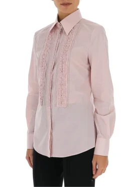 Dolce & Gabbana Ruffled Panel Shirt - Pink -Cheap Vestureo Store 1624586993680 8F4JZmLALwva4GY8B