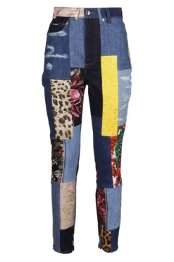 Dolce & Gabbana Patchwork Skinny Leg Jeans - Multi