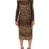 Dolce & Gabbana Off The Shoulder Animal Print Dress - Multi