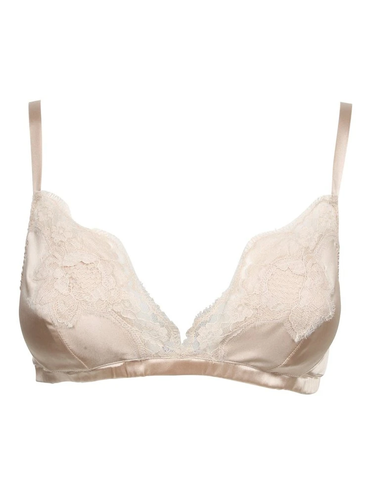 Dolce & Gabbana Lace-Trim Bra - Beige 1 Dolce & Gabbana Lace-Trim Bra - Beige