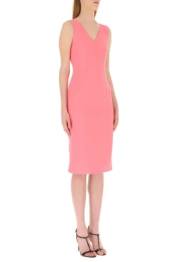Dolce & Gabbana V-Neck Fitted Dress - Pink 8 Dolce & Gabbana V-Neck Fitted Dress - Pink -Cheap Vestureo Store 1624592234999 BySy9odBgSNbQNKQ3