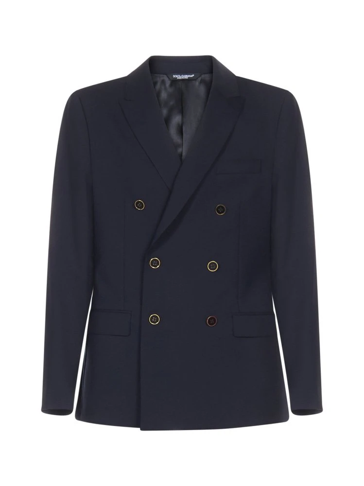 Dolce & Gabbana Double-Breasted Blazer - Navy 1 Dolce & Gabbana Double-Breasted Blazer - Navy