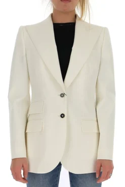 Dolce & Gabbana Single Breasted Blazer - White