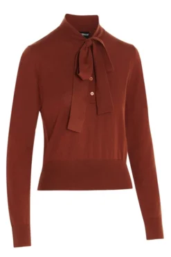 Dolce & Gabbana Pussybow Knit Top - Orange -Cheap Vestureo Store 1624599142422 duYycZxWhguoWvH9G