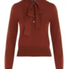 Dolce & Gabbana Pussybow Knit Top - Orange