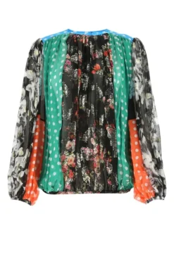Dolce & Gabbana Patchwork Long-Sleeved Blouse - Multi