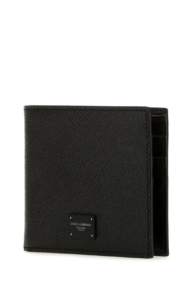 Dolce & Gabbana Logo Plaque Bifold Wallet - Black 3 Dolce & Gabbana Logo Plaque Bifold Wallet - Black - Image 3