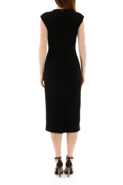Dolce & Gabbana Square-Neck Fitted Midi Dress - Black -Cheap Vestureo Store 1624672484212 X5vjLrppbruZk7kej
