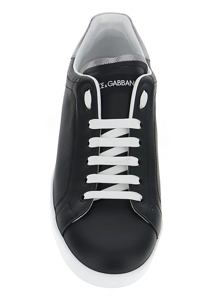 Dolce & Gabbana Portofino Low-Top Sneakers - Black 4 Dolce & Gabbana Portofino Low-Top Sneakers - Black - Image 4