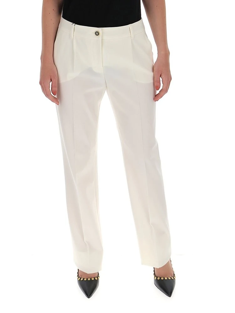 Dolce & Gabbana High Waist Straight Leg Pants - White 1 Dolce & Gabbana High Waist Straight Leg Pants - White