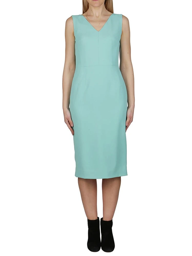 Dolce & Gabbana V-Neck Dress - Green 3 Dolce & Gabbana V-Neck Dress - Green - Image 3