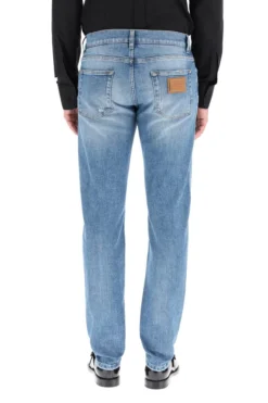 Dolce & Gabbana Distressed Straight-Leg Jeans - Blue -Cheap Vestureo Store 1624676060930 WHp8ecqx3qqEaxyMR