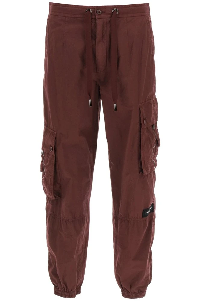 Dolce & Gabbana Cuffed Cargo Pants - Red 1 Dolce & Gabbana Cuffed Cargo Pants - Red