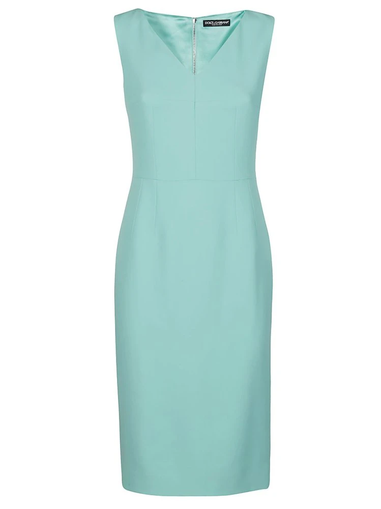 Dolce & Gabbana V-Neck Dress - Green 1 Dolce & Gabbana V-Neck Dress - Green