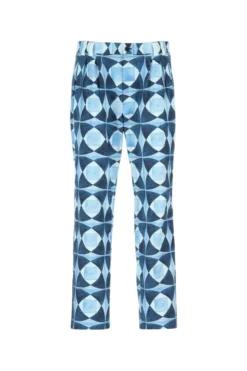Dolce & Gabbana Printed Straight Leg Pants - Blue