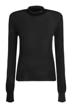Dolce & Gabbana Turtleneck Fitted Jumper - Black
