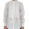 Dolce & Gabbana Ruffled Detail Shirt - White