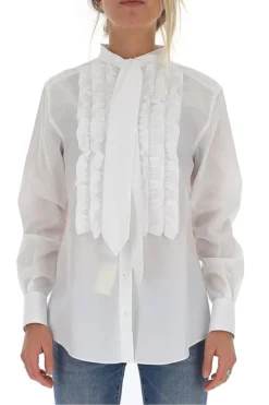 Dolce & Gabbana Ruffled Detail Shirt - White