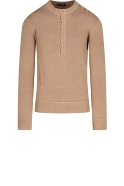 Dolce & Gabbana Grandad-Neck Top - Beige