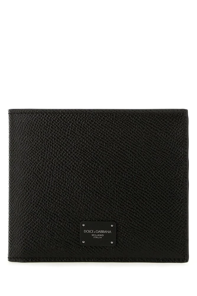 Dolce & Gabbana Logo Plaque Bifold Wallet - Black 1 Dolce & Gabbana Logo Plaque Bifold Wallet - Black