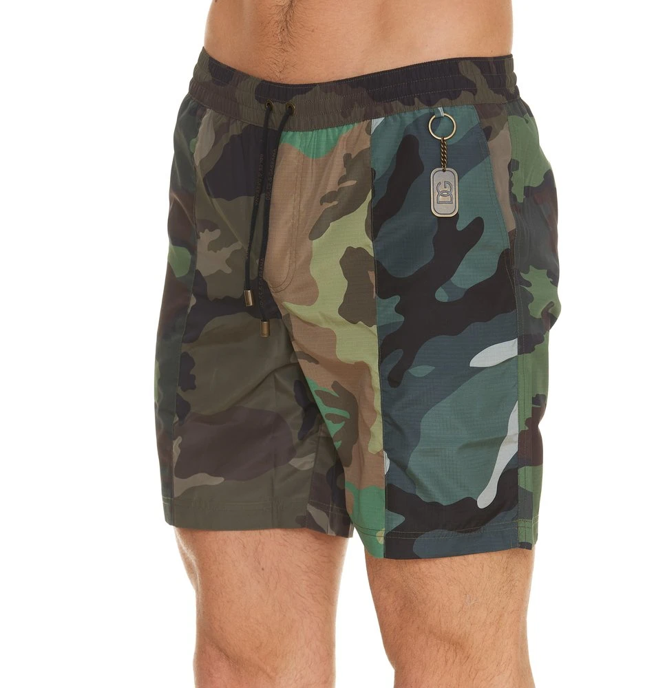 ( New Season ) Dolce & Gabbana Camouflage Printed Drawstring Swim Shorts - Multi 4 ( New Season ) Dolce & Gabbana Camouflage Printed Drawstring Swim Shorts - Multi - Image 4