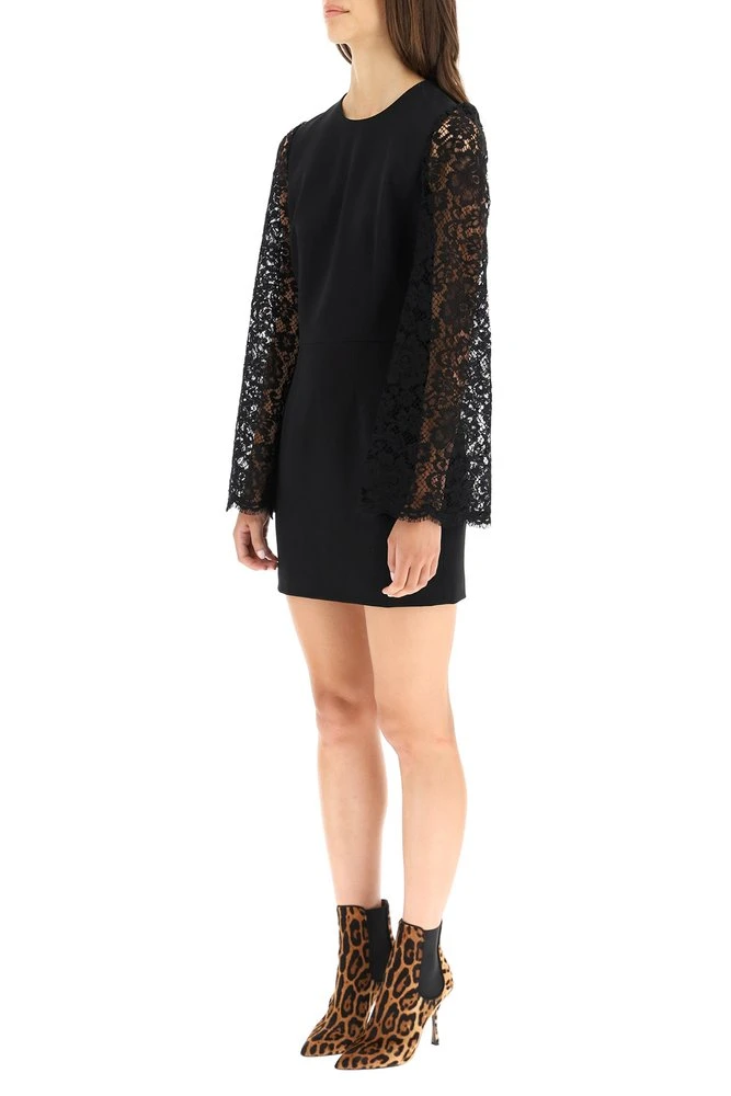 Dolce & Gabbana Lace-Detail Mini Dress - Black 4 Dolce & Gabbana Lace-Detail Mini Dress - Black - Image 4