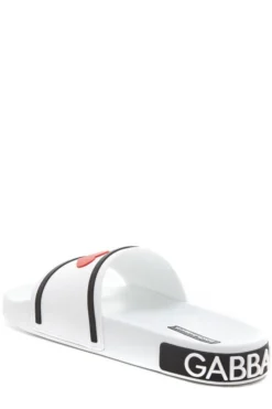 ( New Season ) Dolce & Gabbana I Love D&G Slide Sandals - White -Cheap Vestureo Store 16ffac06a9e1fb232fcebdcd2b83a896