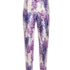( New Season ) Dolce & Gabbana Wisteria-Printed Mikado Pants - Purple
