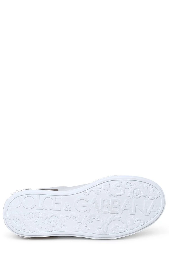 ( New Season ) Dolce & Gabbana Portofino Lace-Up Sneakers - White 4 ( New Season ) Dolce & Gabbana Portofino Lace-Up Sneakers - White - Image 4