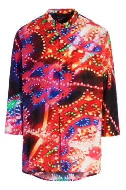( New Season ) Dolce & Gabbana Graphic Print Three-Quarter Sleeved Shirt - Multi