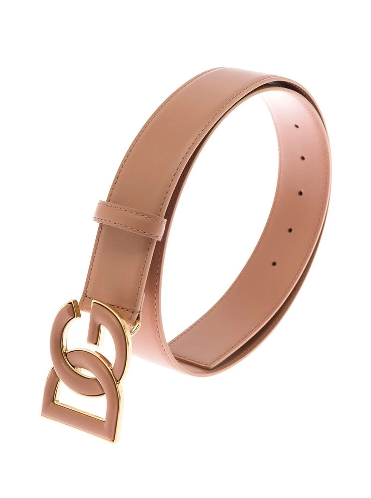 ( New Season ) Dolce & Gabbana DG Logo Plaque Buckle Belt - Pink 2 ( New Season ) Dolce & Gabbana DG Logo Plaque Buckle Belt - Pink - Image 2