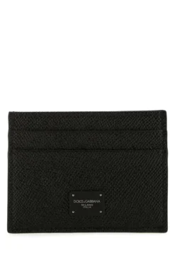 Dolce & Gabbana Logo Plaque Cardholder - Black