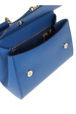 ( New Season ) Dolce & Gabbana Sicily Medium Tote Bag - Blue -Cheap Vestureo Store 18267e563b002dcf9c1fb8eb6fc80f60