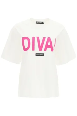 Dolce & Gabbana Diva Patch Jersey T-Shirt - White