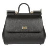( New Season ) Dolce & Gabbana Sicily Medium Tote Bag - Black
