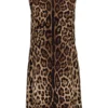 Dolce & Gabbana Leopard Printed Sleeveless Dress - Multi