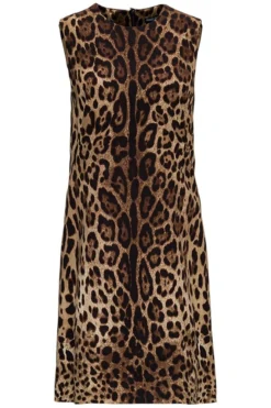 Dolce & Gabbana Leopard Printed Sleeveless Dress - Multi