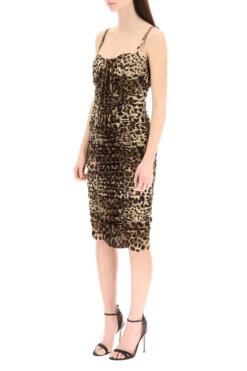 Dolce & Gabbana Leopard Printed Short Charmeuse Dress - Multi -Cheap Vestureo Store 1a7785ade8f54b01e74eedf85db78797