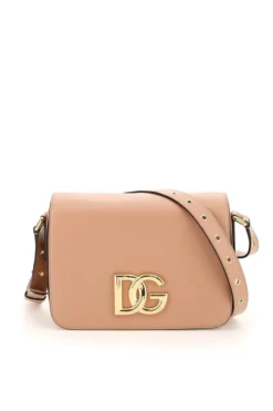 ( New Season ) Dolce & Gabbana 3.5 DG Logo Plaque Shoulder Bag - Pink