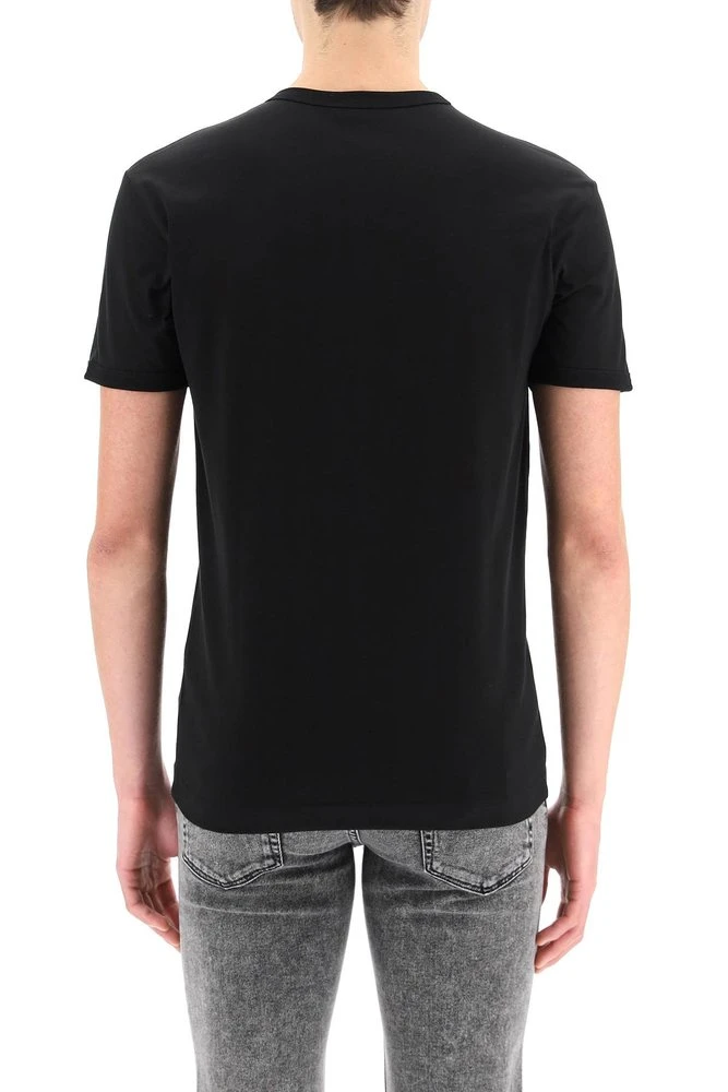 ( New Season ) Dolce & Gabbana Logo Patch Crewneck T-Shirt - Black 3 ( New Season ) Dolce & Gabbana Logo Patch Crewneck T-Shirt - Black - Image 3