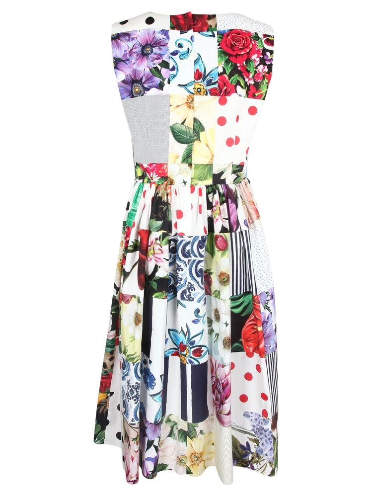Dolce & Gabbana Floral Patchwork Dress - Multi 2 Dolce & Gabbana Floral Patchwork Dress - Multi - Image 2
